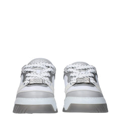 Versace White Leather Chunky Sneakers - EU45/US12