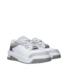 Versace White Leather Chunky Sneakers - EU45/US12