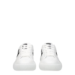 Versace White Leather Low Tops