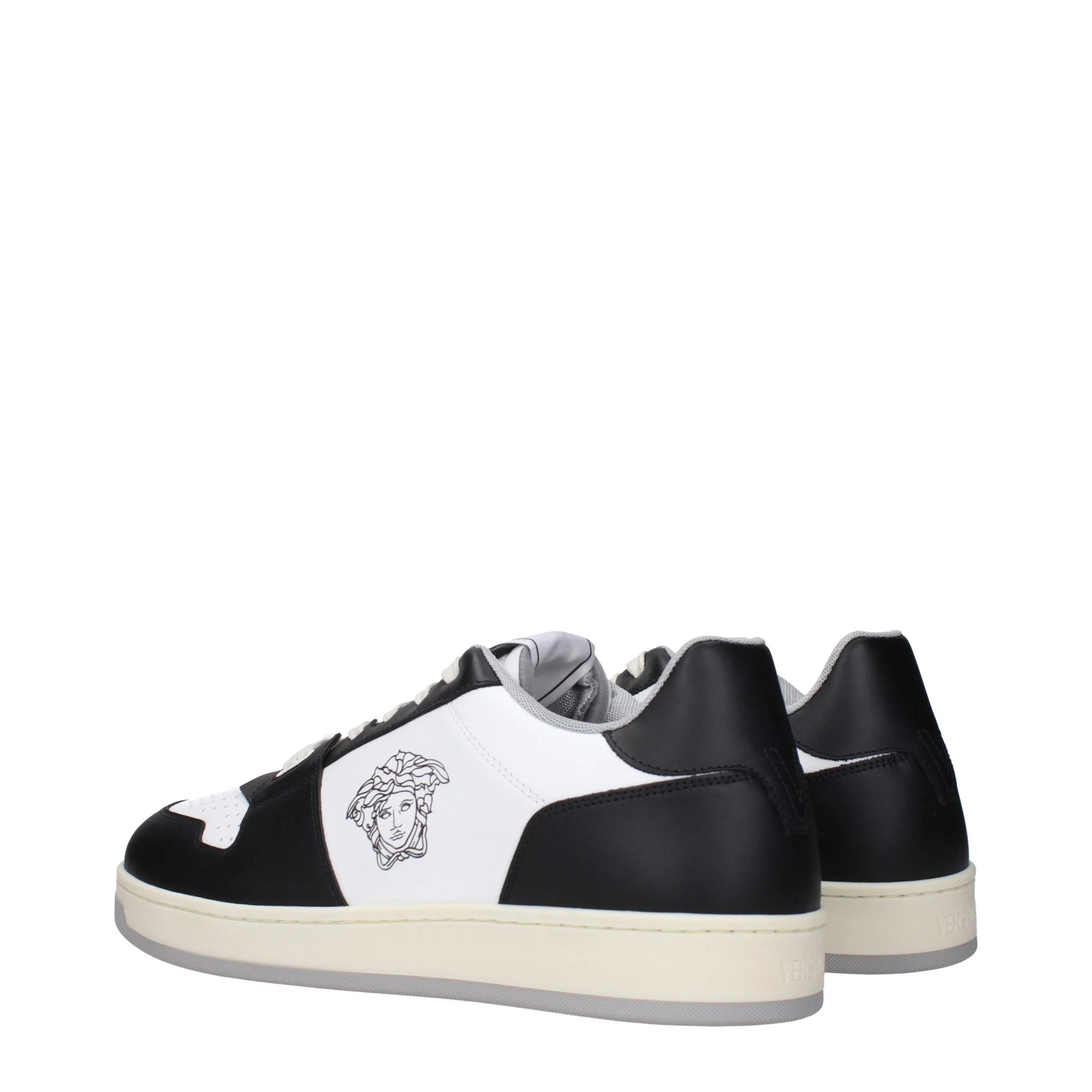 Versace White Leather Low Tops