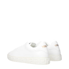 Versace White Leather Low Tops - EU39/US6