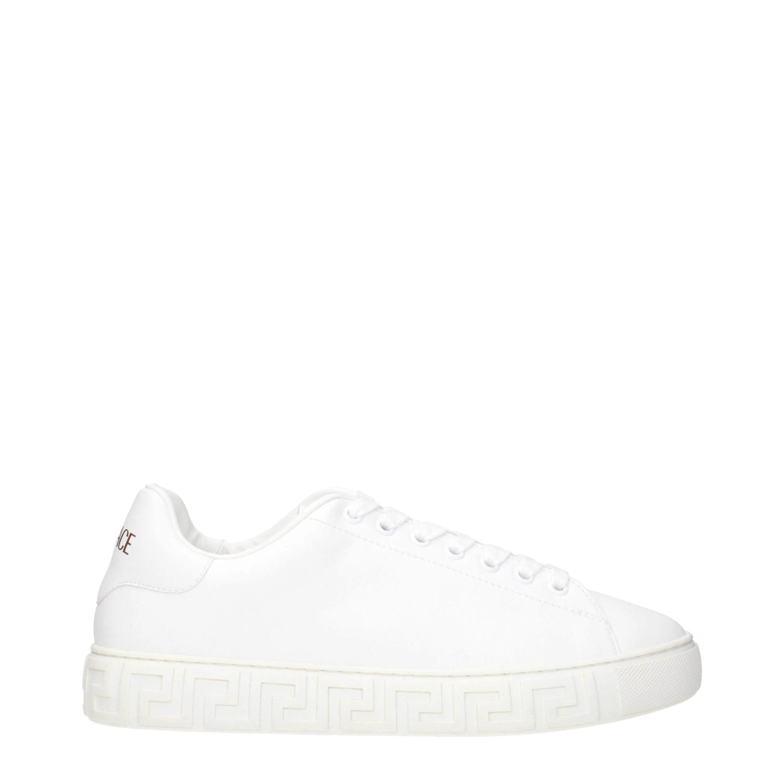 Versace White Leather Low Tops - EU39/US6