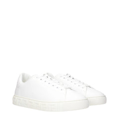 Versace White Leather Low Tops - EU39/US6