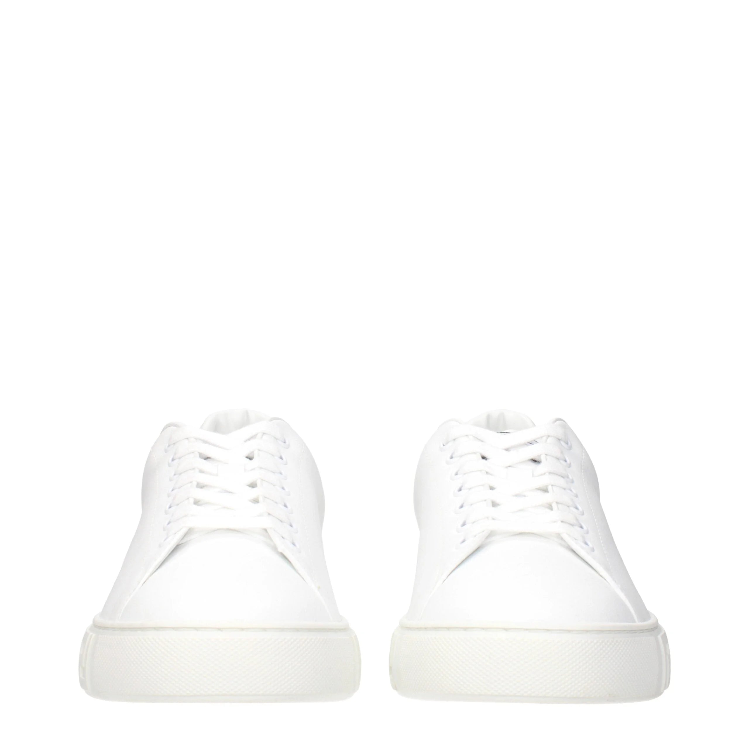 Versace White Leather Low Tops - EU39/US6