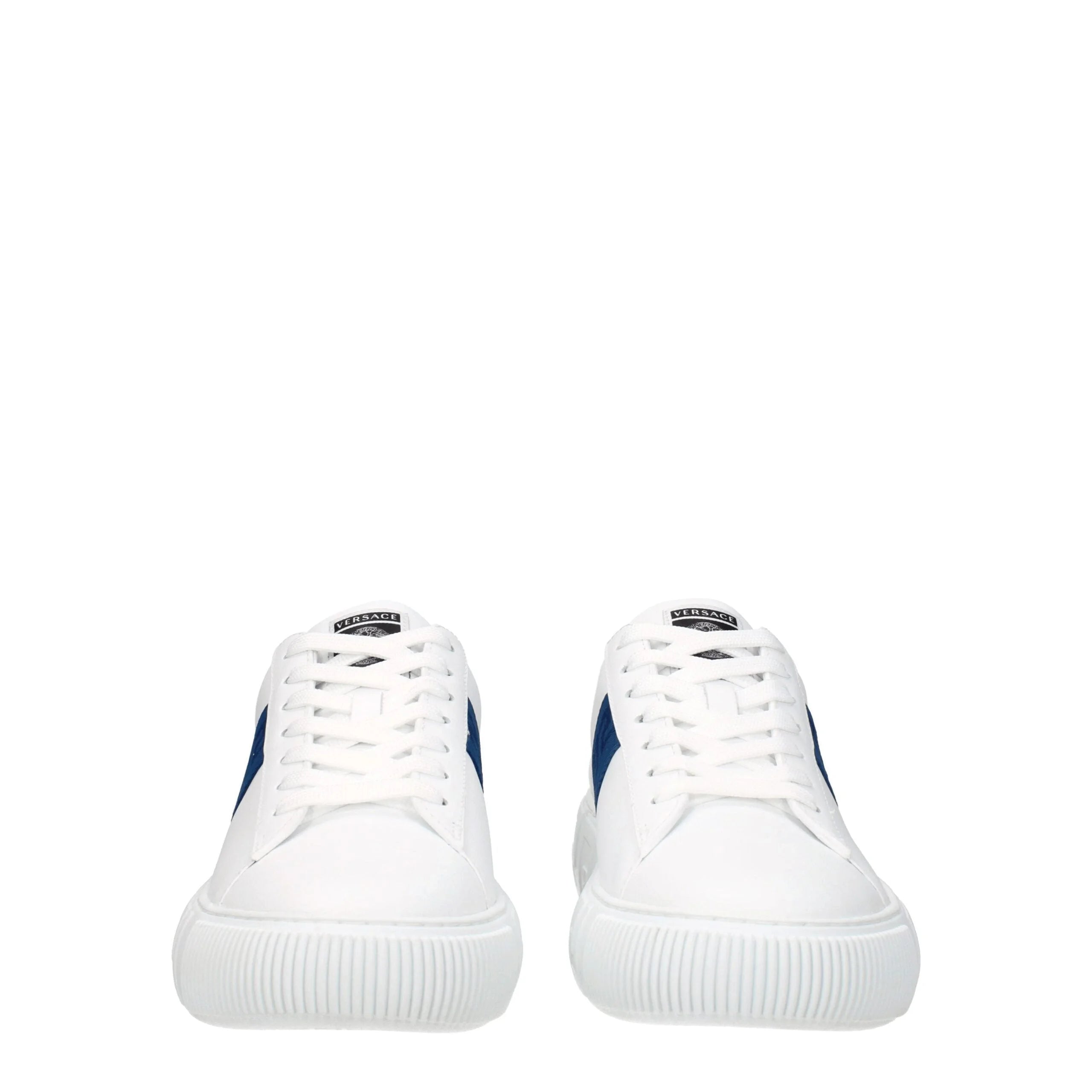 Versace White Leather Low Tops - EU40/US7