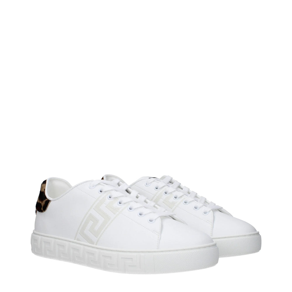 Versace White Leather Low Tops - EU40/US7
