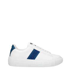 Versace White Leather Low Tops - EU40/US7 - Sneakers