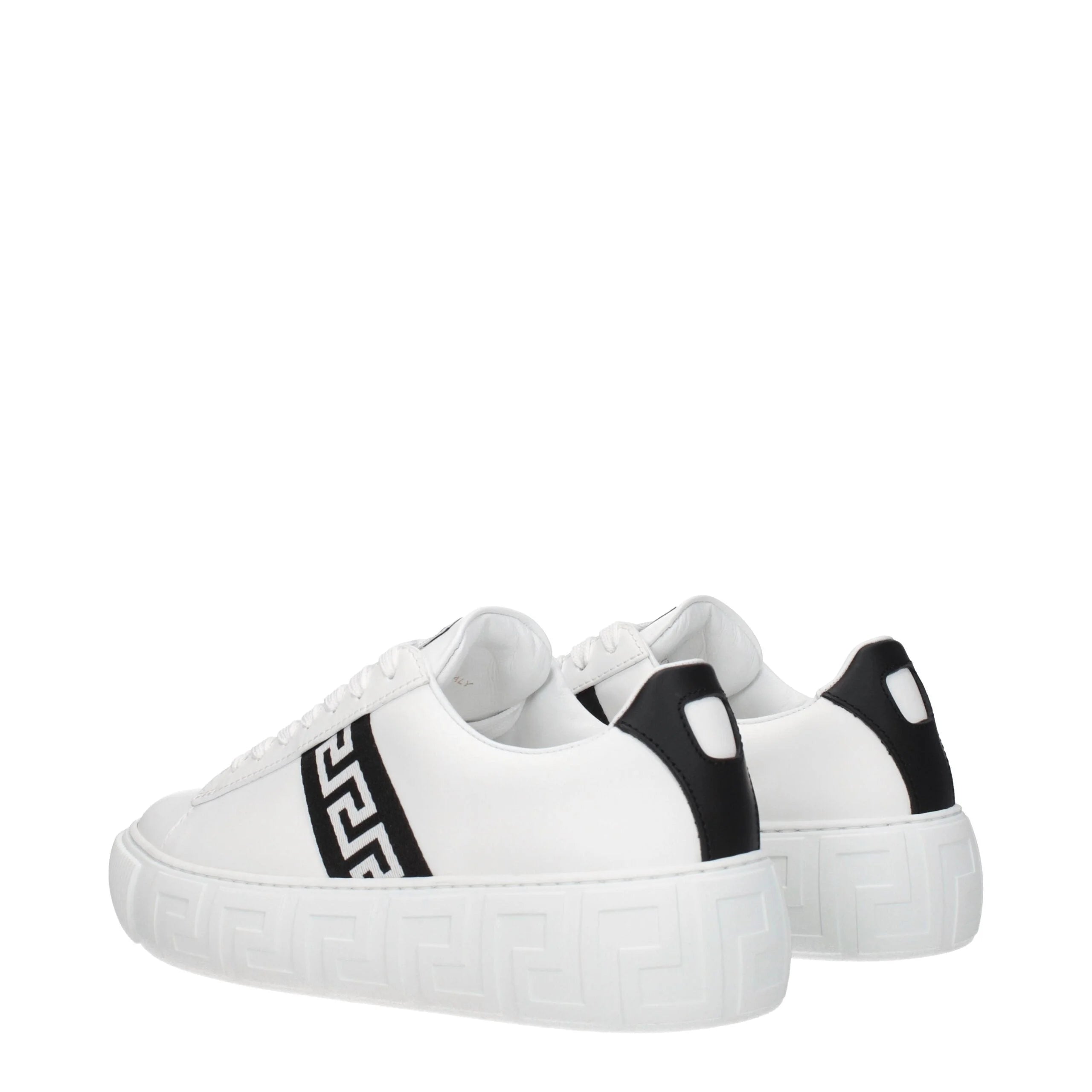 Versace White Leather Low Tops - Sneakers