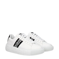 Versace White Leather Low Tops - Sneakers