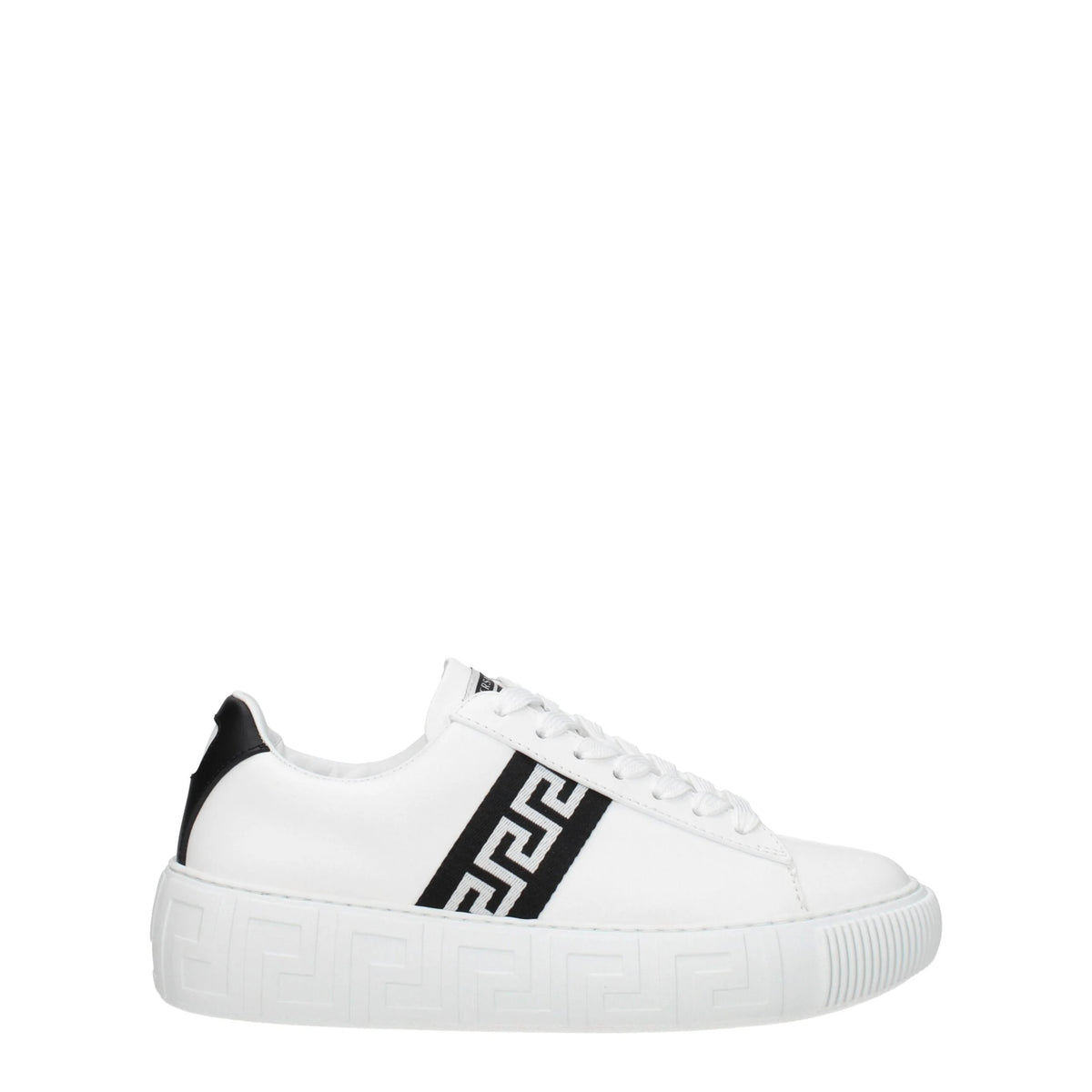 Versace White Leather Low Tops - Sneakers