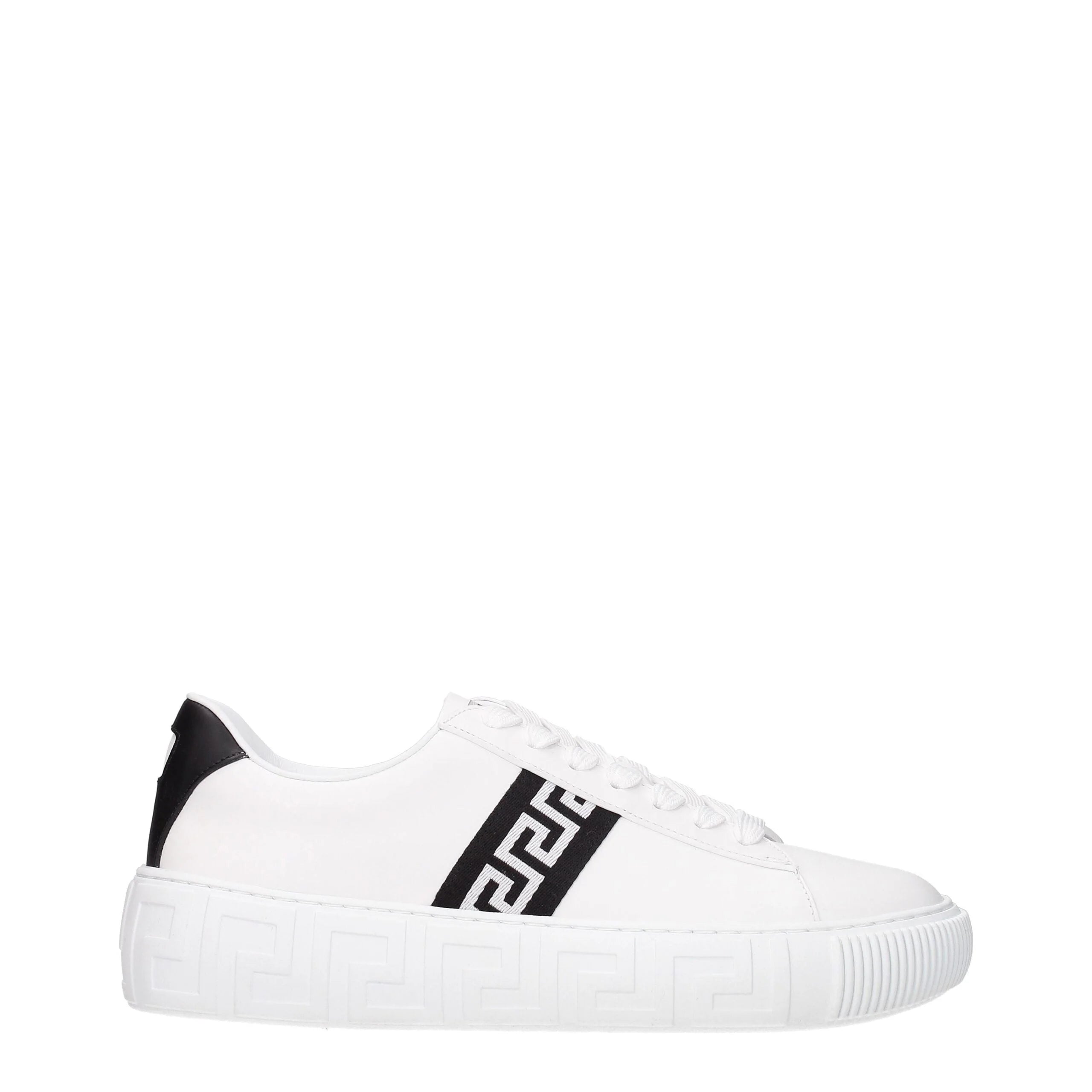 Versace White Leather Sneakers - Sneakers