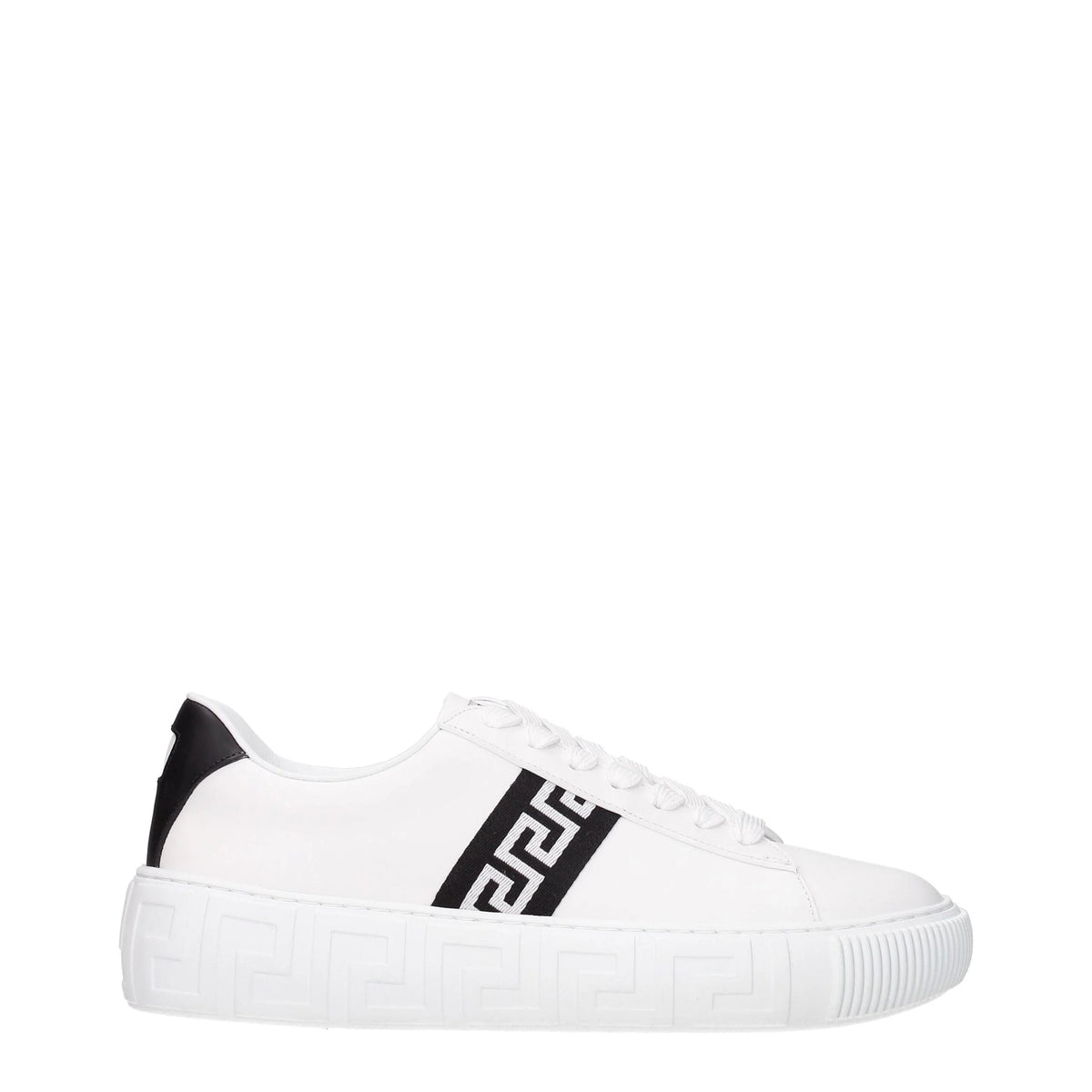 Versace White Leather Sneakers - Sneakers