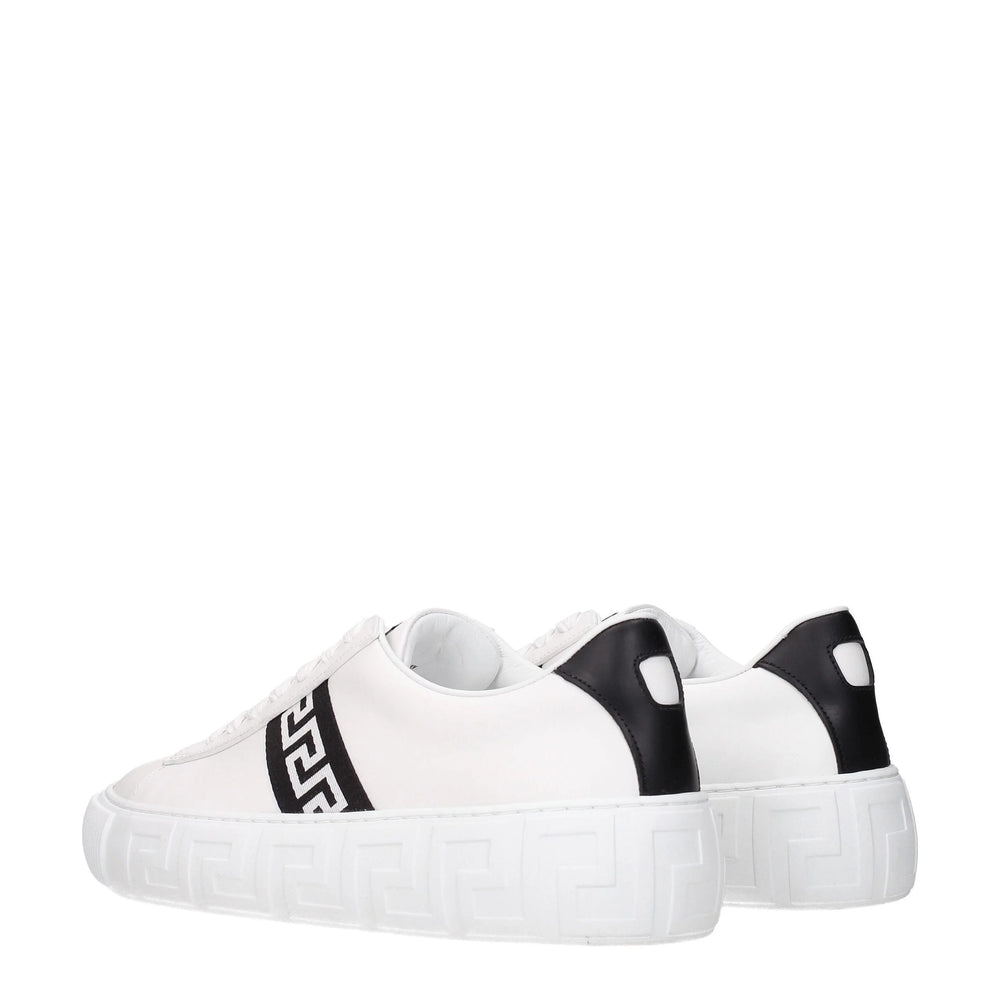 Versace White Leather Sneakers - Sneakers