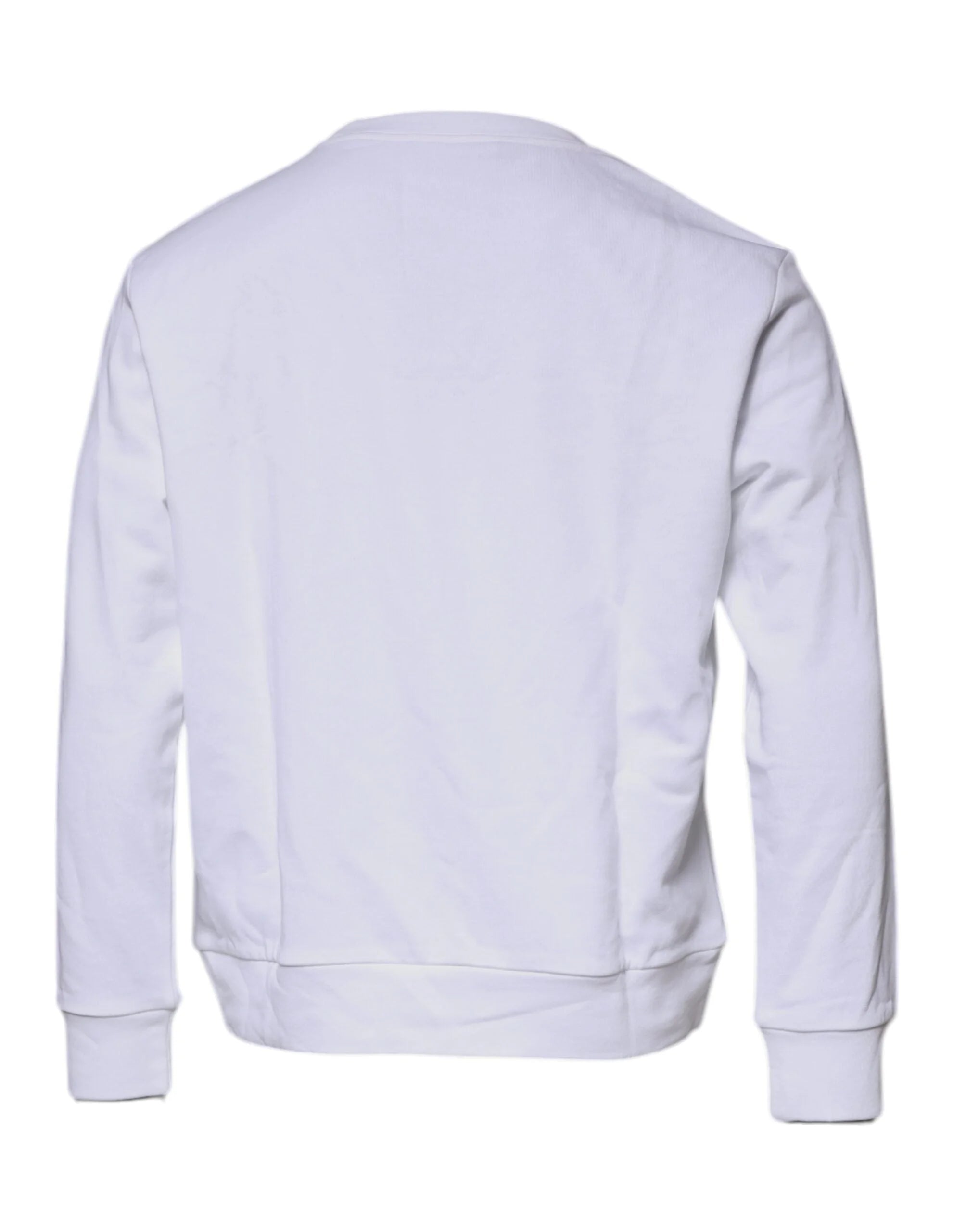 Versace White Medusa Embroidery Crew Neck Pullover Sweater - Sweatshirts