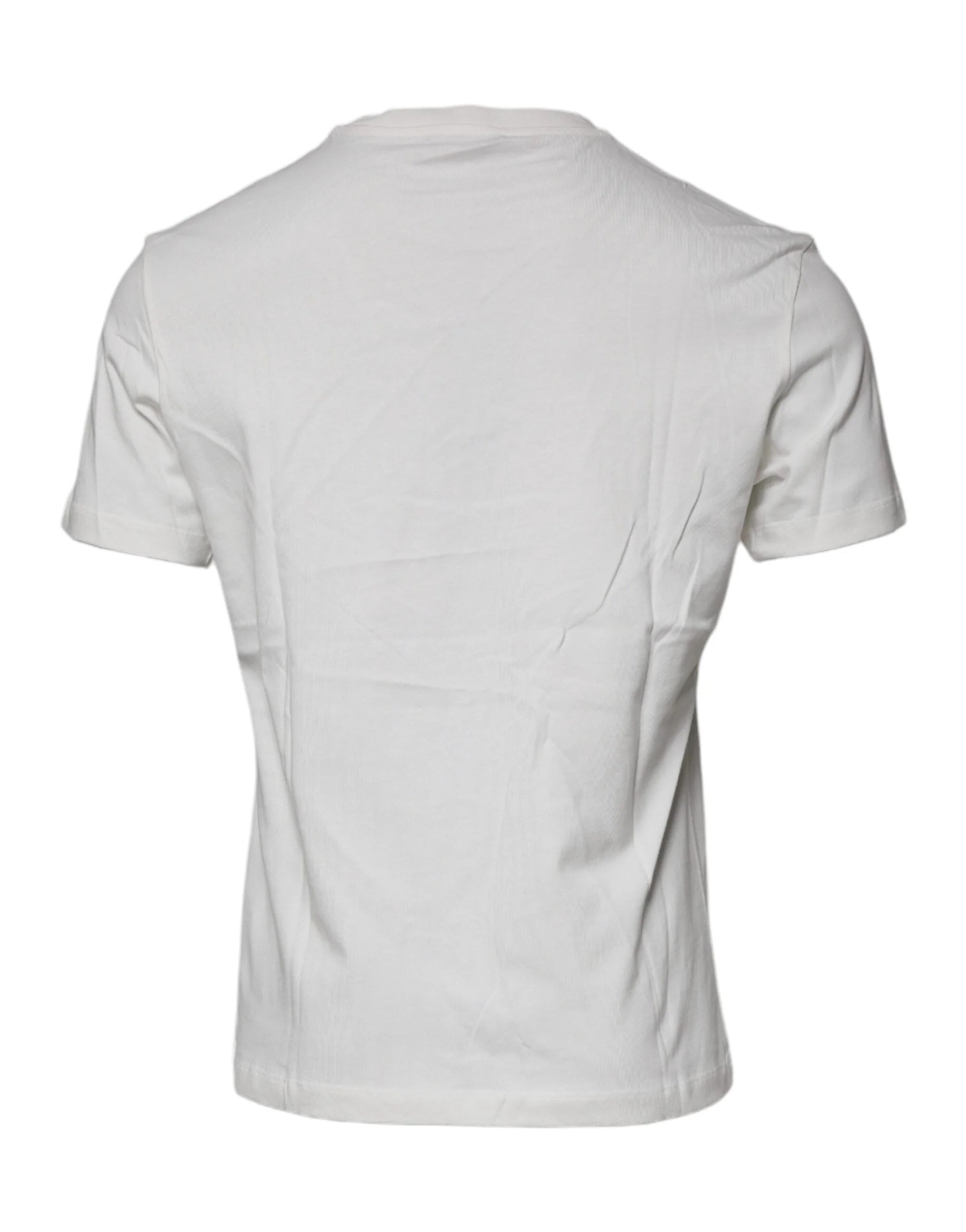 Versace White Medusa Print Cotton Crew Neck T-shirt - T-Shirts