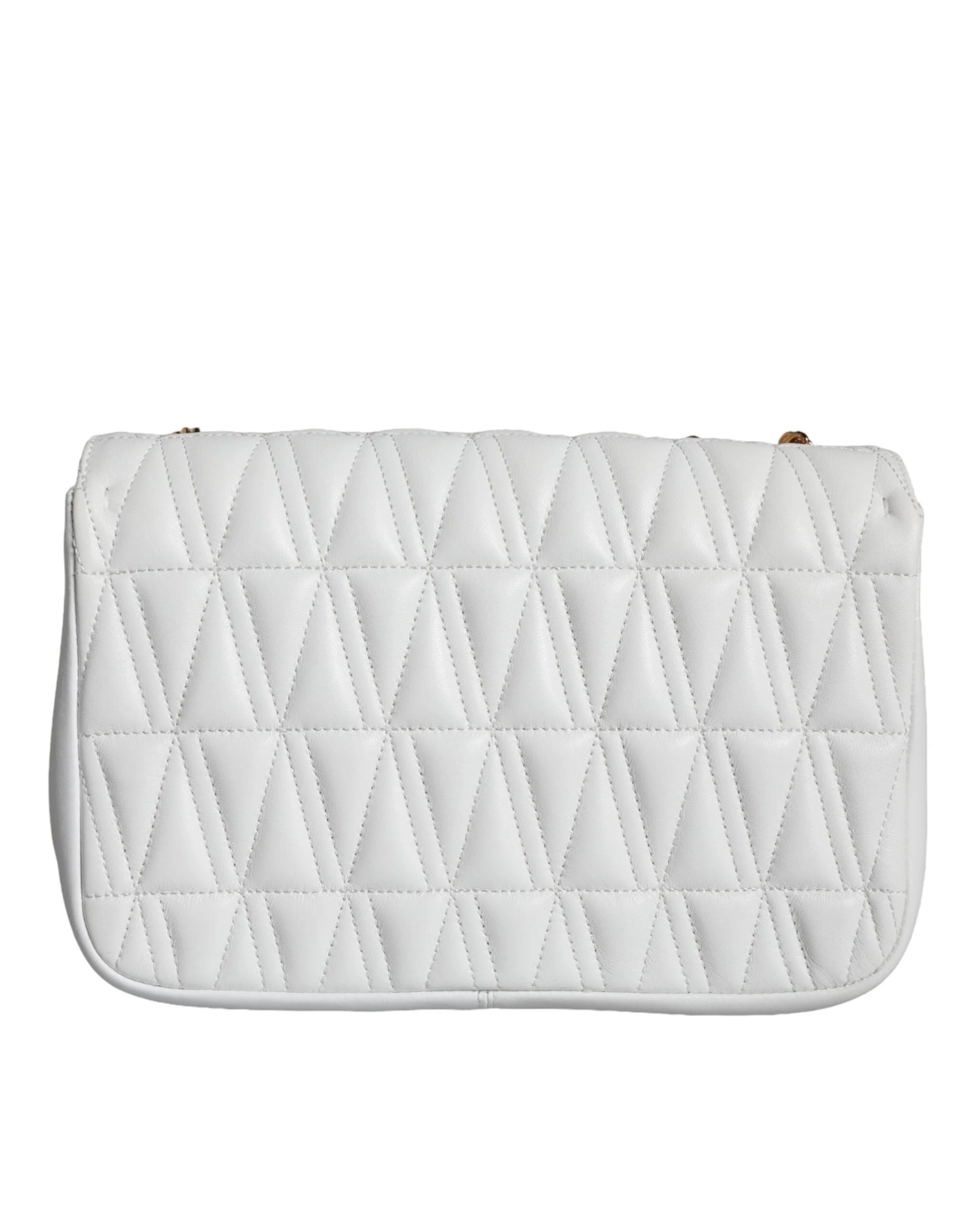 Versace White Mini Nappa Leather Crossbody Shoulder Bag - Cross Body Bags