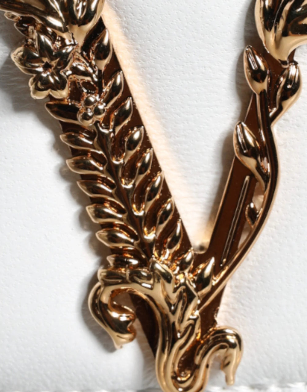 Versace White Quilted Nappa Leather Crossbody Shoulder Bag - Cross Body Bags