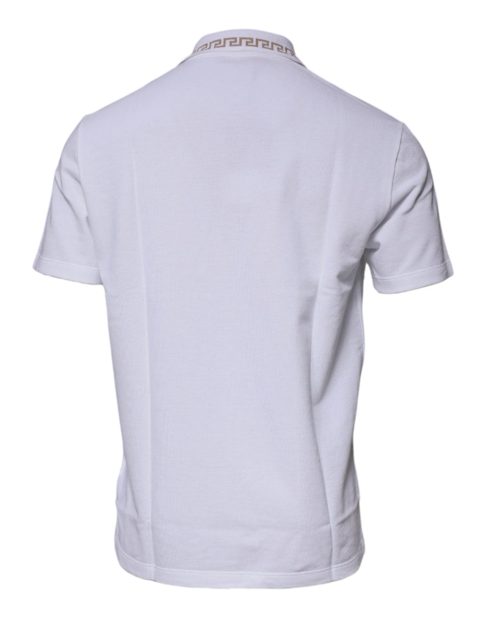Versace White Viscose Collared Men Polo Short Sleeves T-shirt - Polos