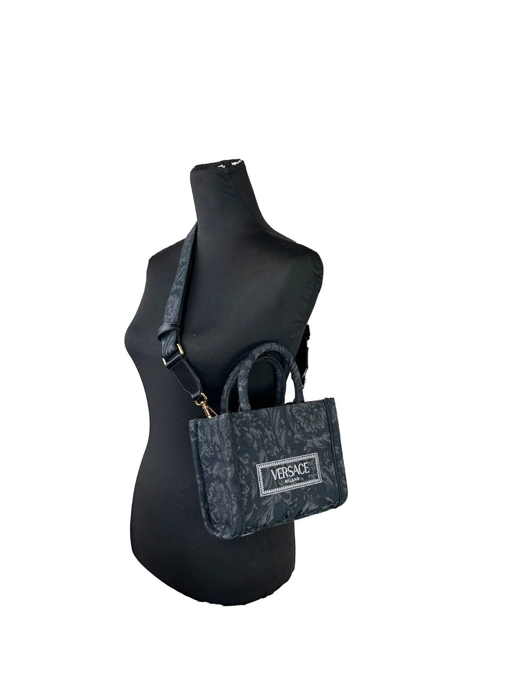Versace Women’S ’Extra Small Athena’ Shopping Bag Black