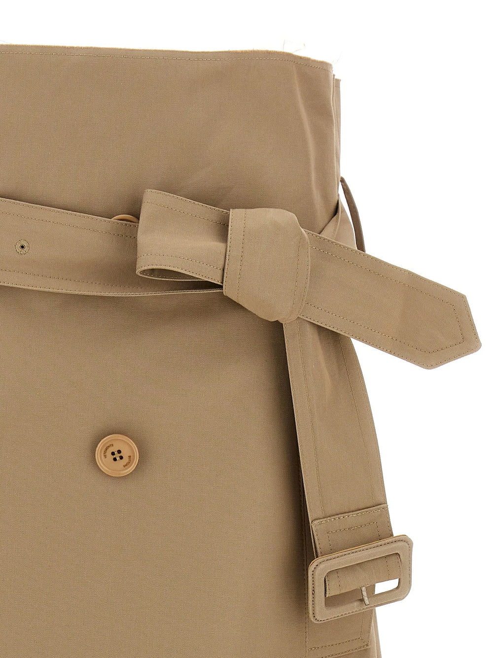 Vetements Beige Cotton Midi Skirt - M