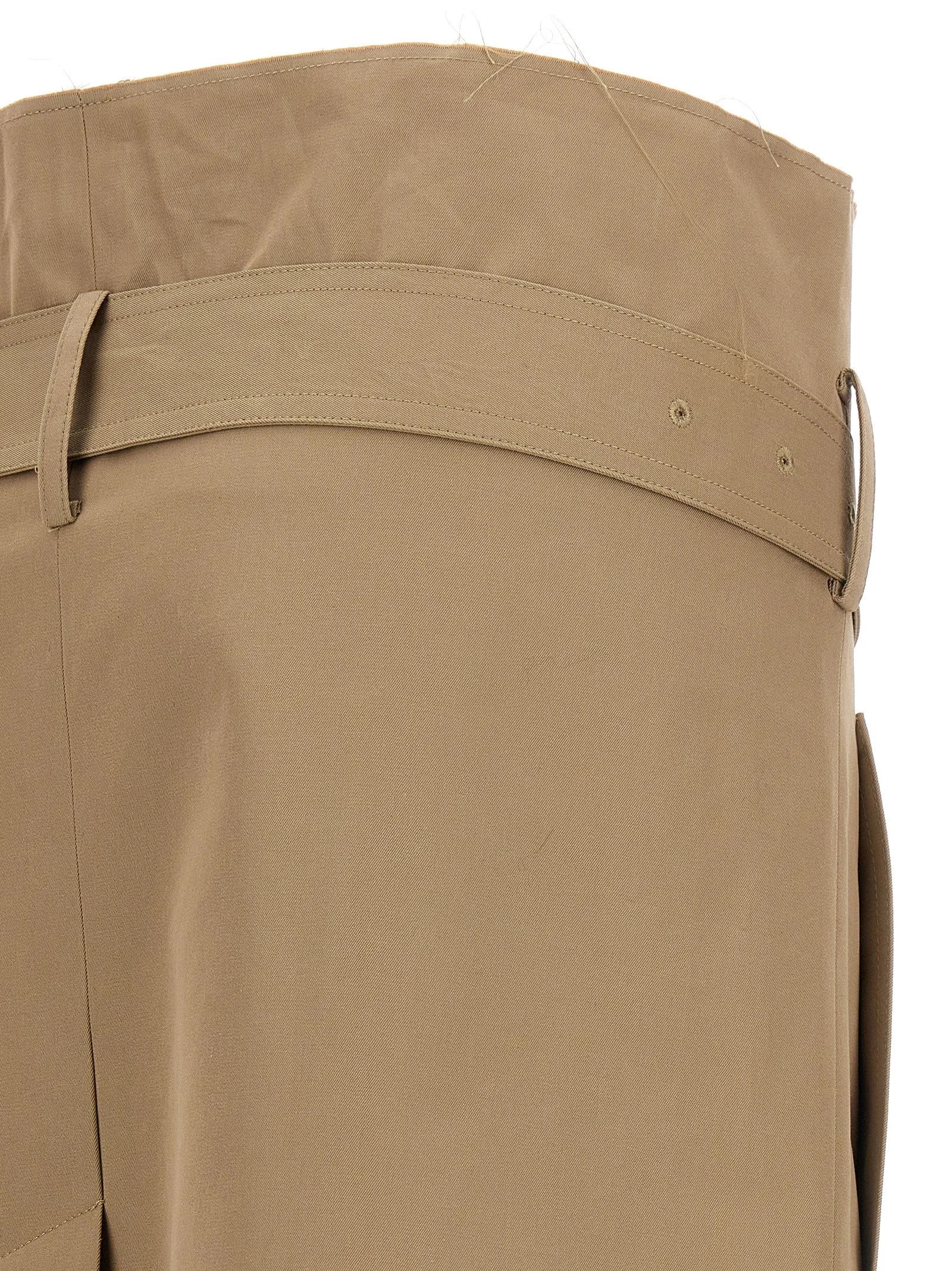 Vetements Beige Cotton Midi Skirt - M