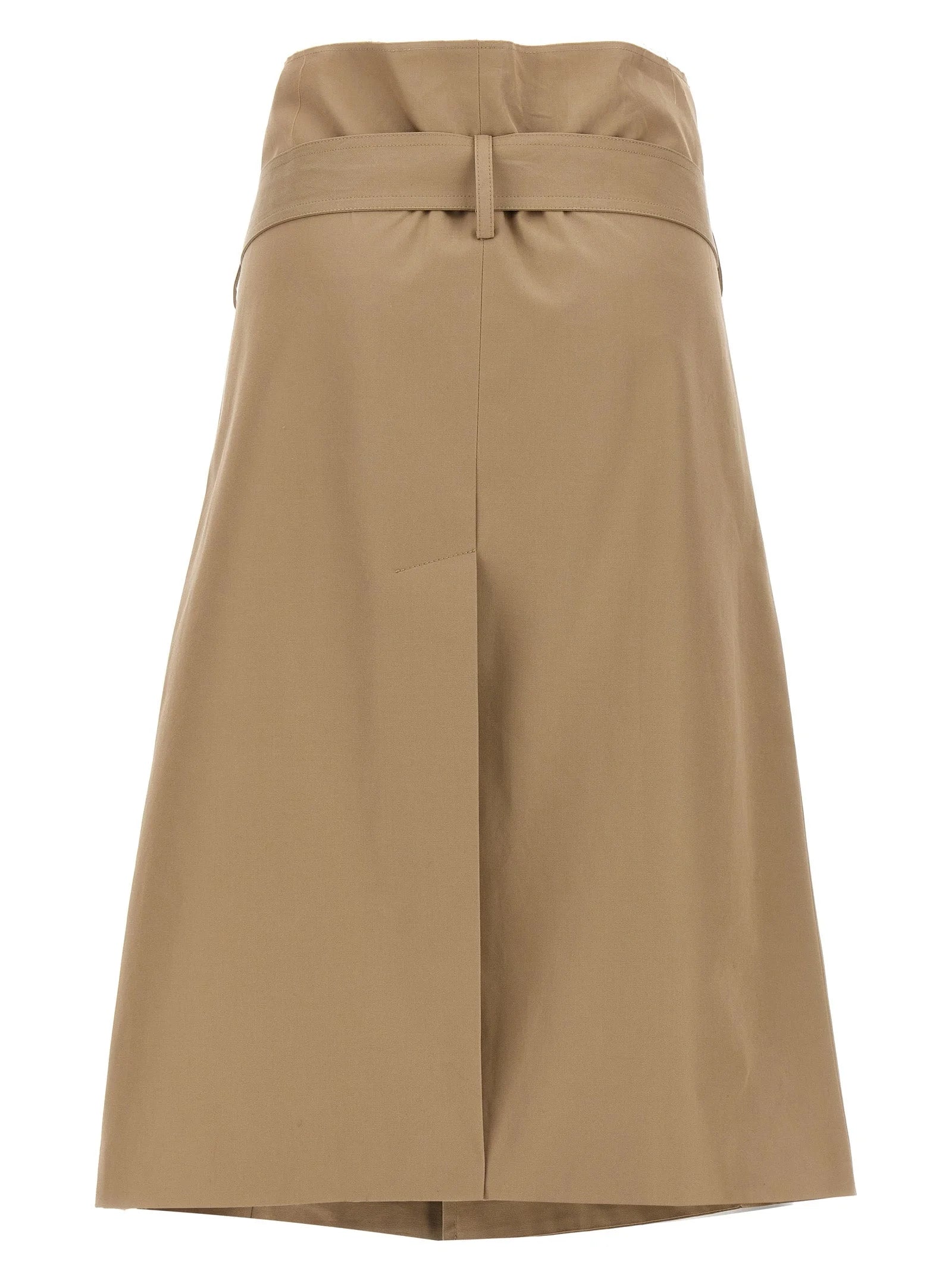 Vetements Beige Cotton Midi Skirt - M
