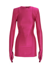 Vetements Fuchsia Viscose Short Dress - XS