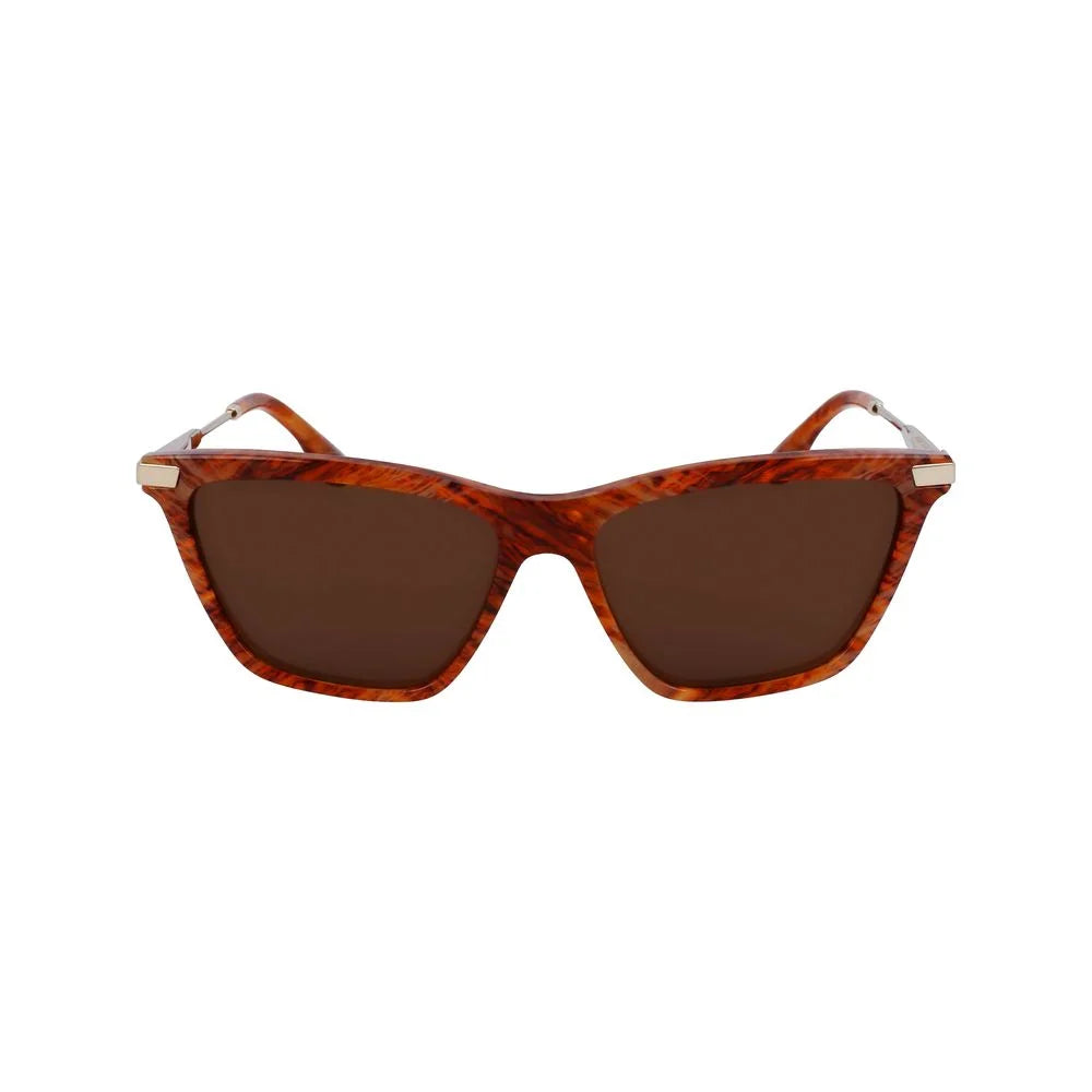 Victoria Beckham Brown Acetate Sunglasses