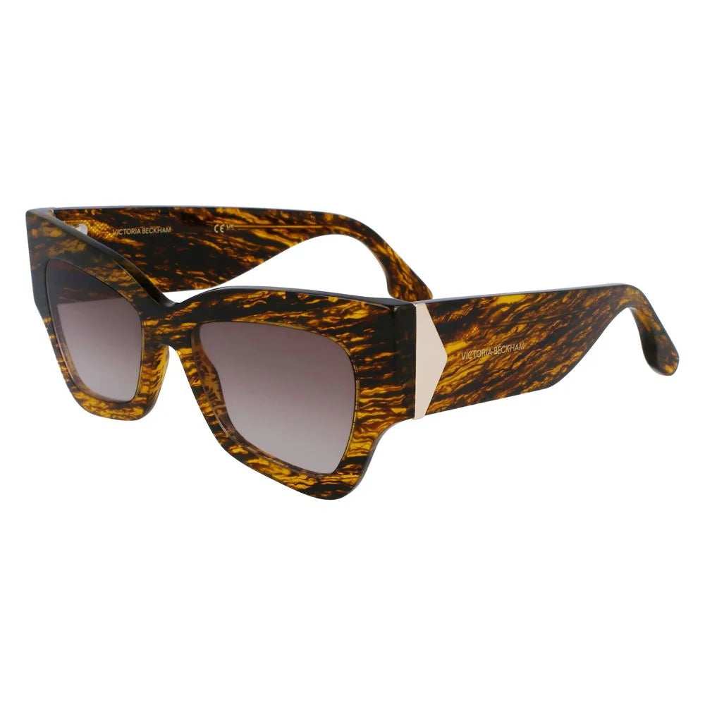 Victoria Beckham Brown Acetate Sunglasses
