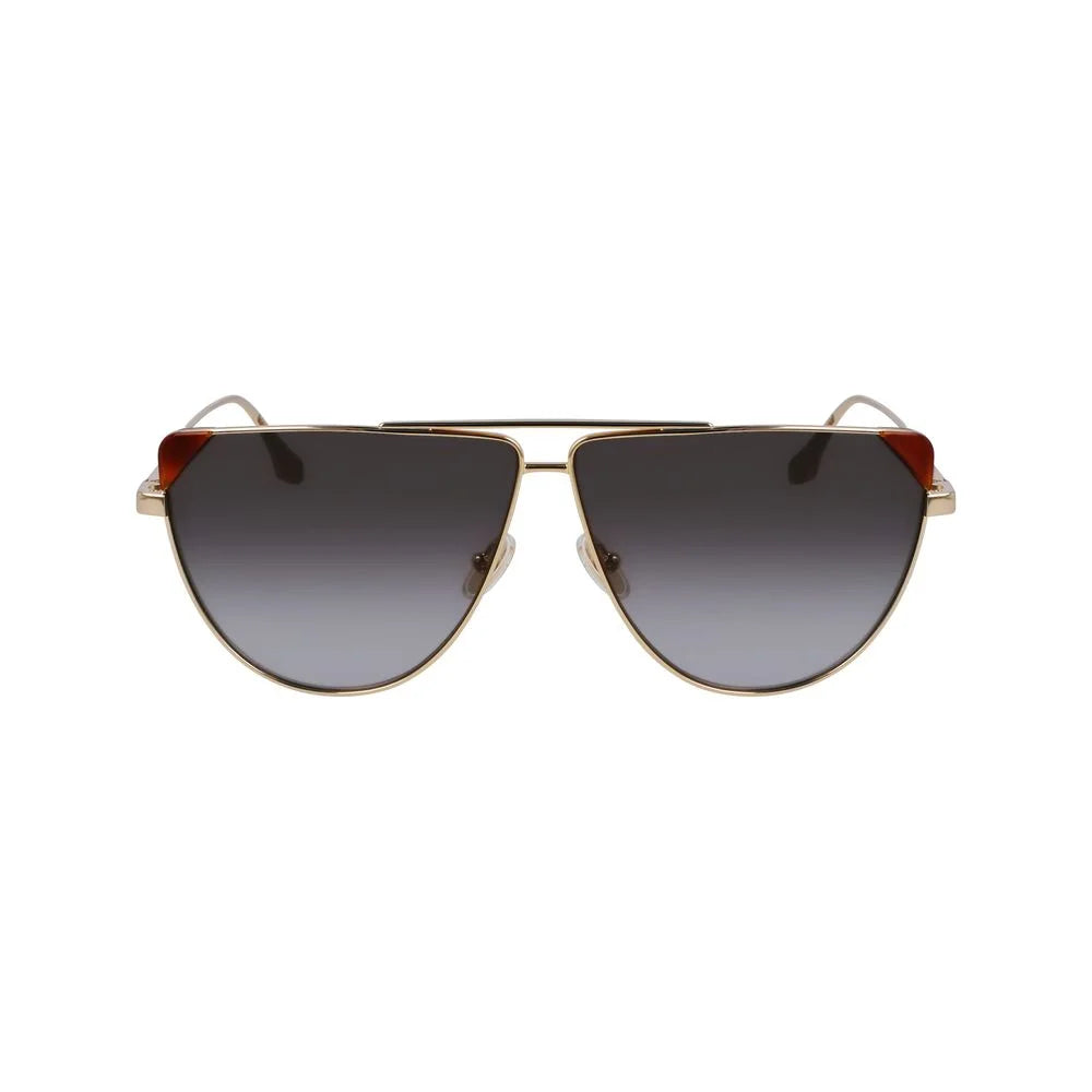 Victoria Beckham Brown Metal Sunglasses
