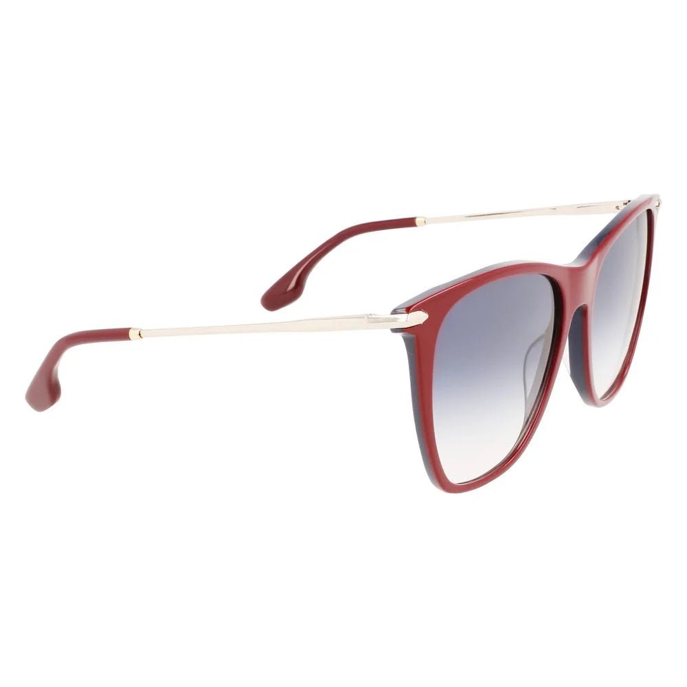 Victoria Beckham Burgundy Acetate Sunglasses