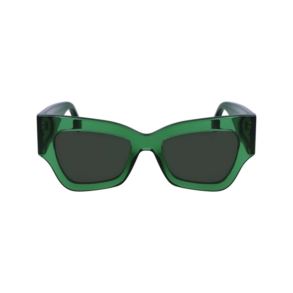 Victoria Beckham Green Acetate Sunglasses