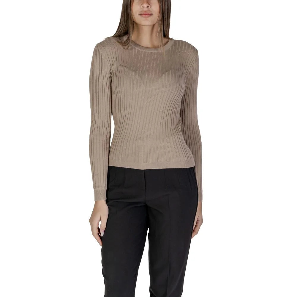 Vila Clothes Beige Recycled Polyester Sportswear - IT40|S