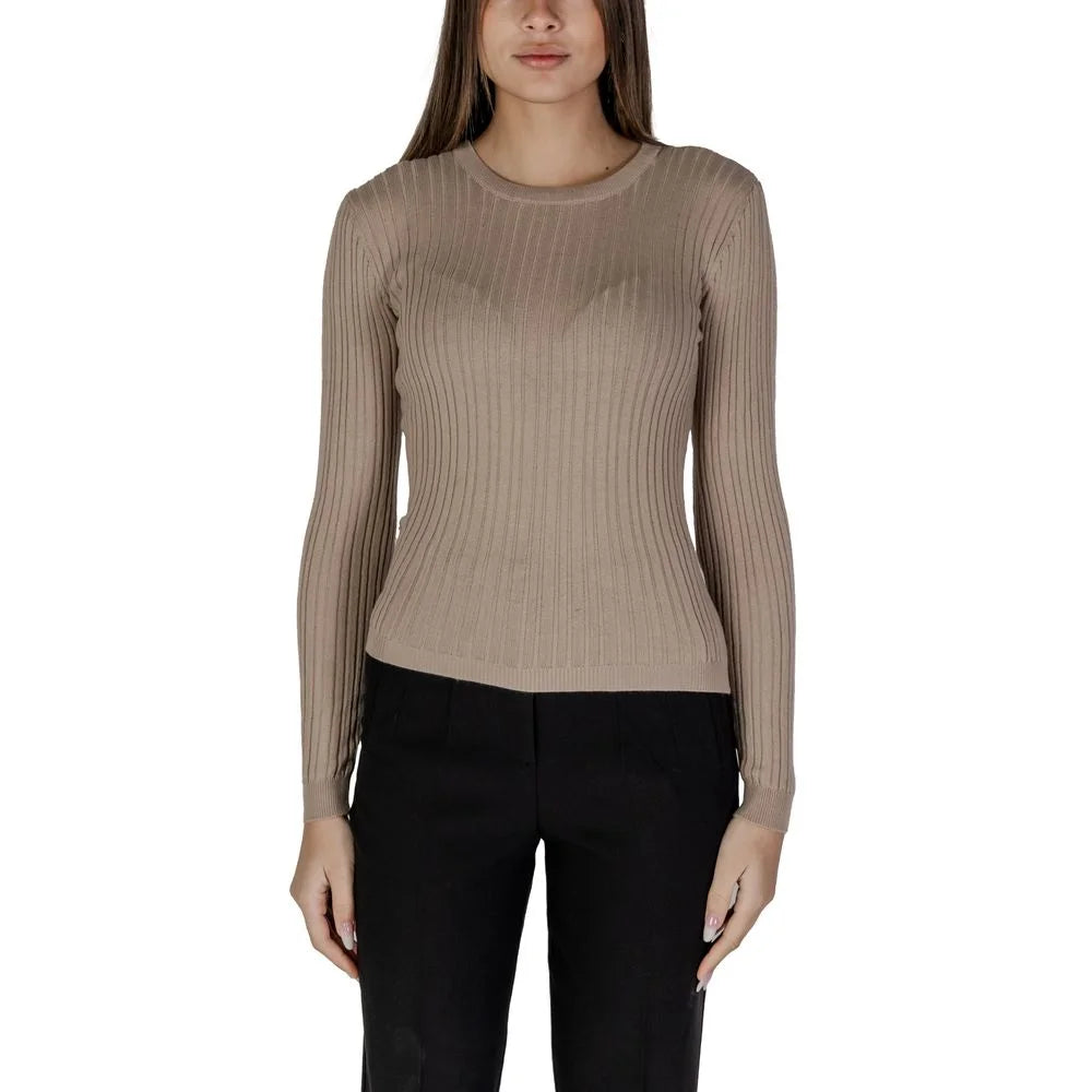 Vila Clothes Beige Recycled Polyester Sportswear - IT40|S