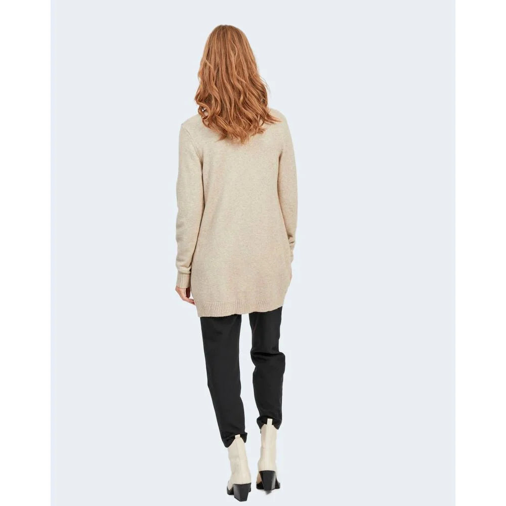 Vila Clothes Beige Viscose Cardigan - IT40|S