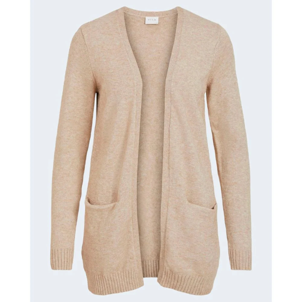 Vila Clothes Beige Viscose Cardigan - IT40|S