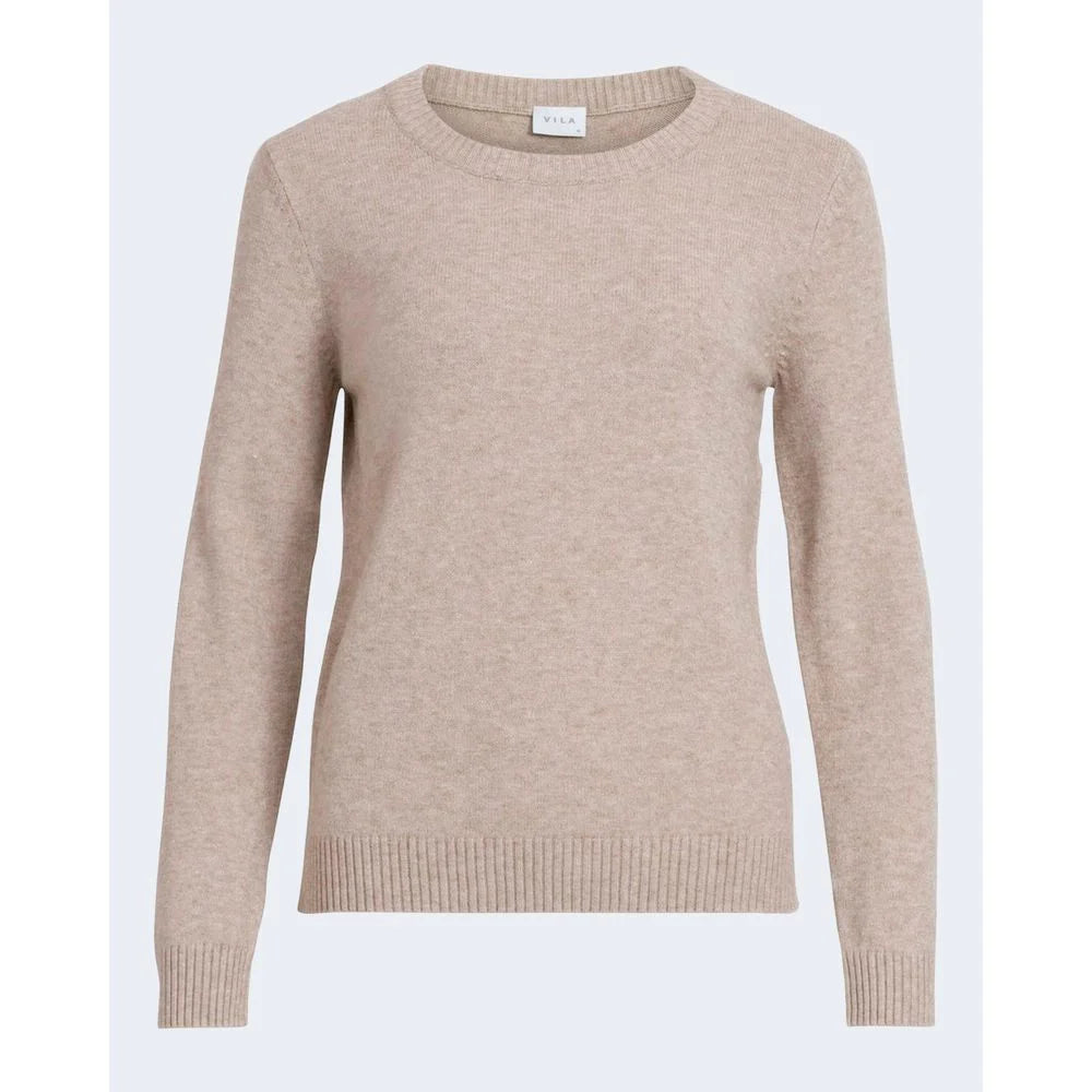 Vila Clothes Beige Viscose Sweater - IT40|S