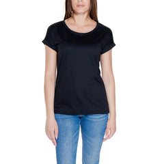 Vila Clothes Black Cotton T-Shirt - IT38|XS