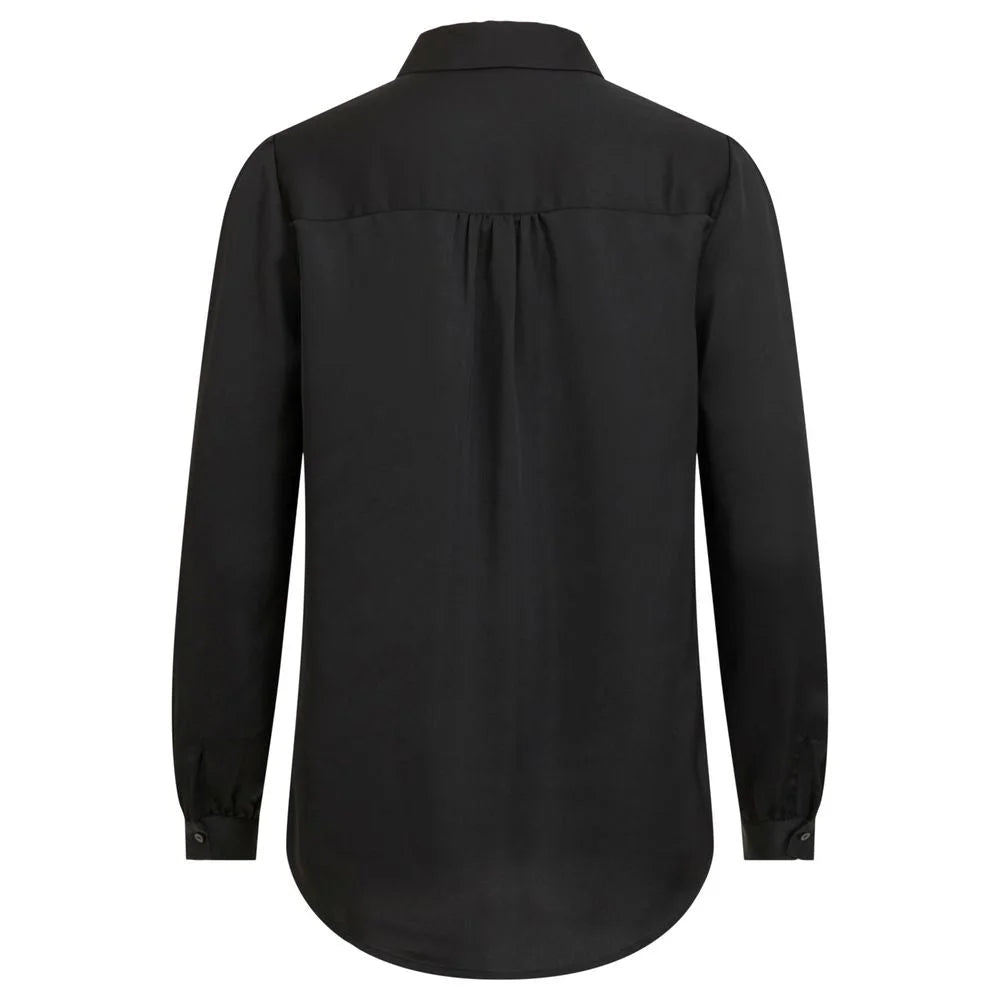 Vila Clothes Black Polyester Blouse