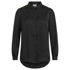 Vila Clothes Black Polyester Blouse