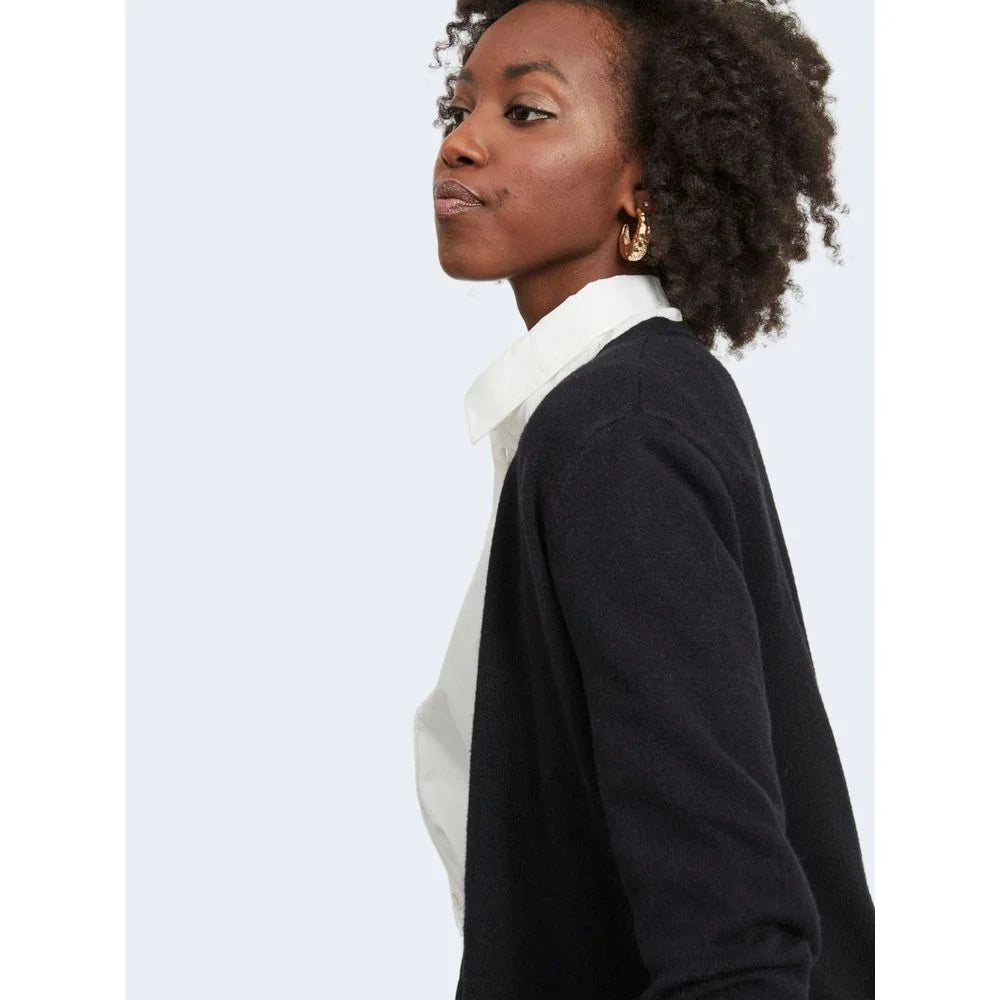 Vila Clothes Black Viscose Cardigan - IT40|S