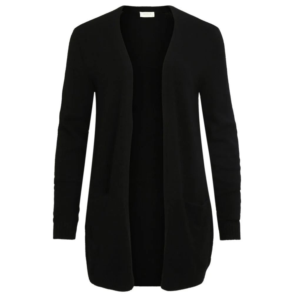 Vila Clothes Black Viscose Cardigan - IT40|S