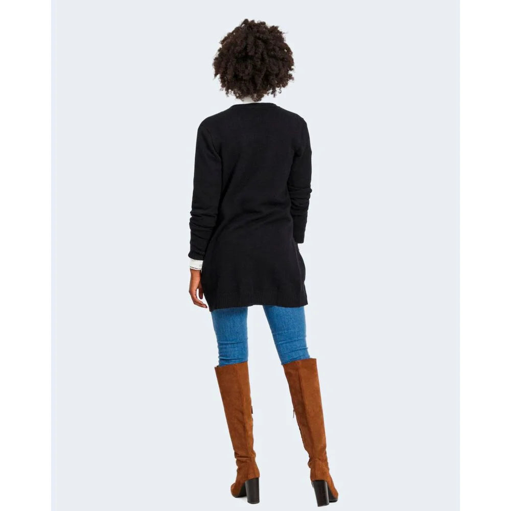 Vila Clothes Black Viscose Cardigan - IT40|S