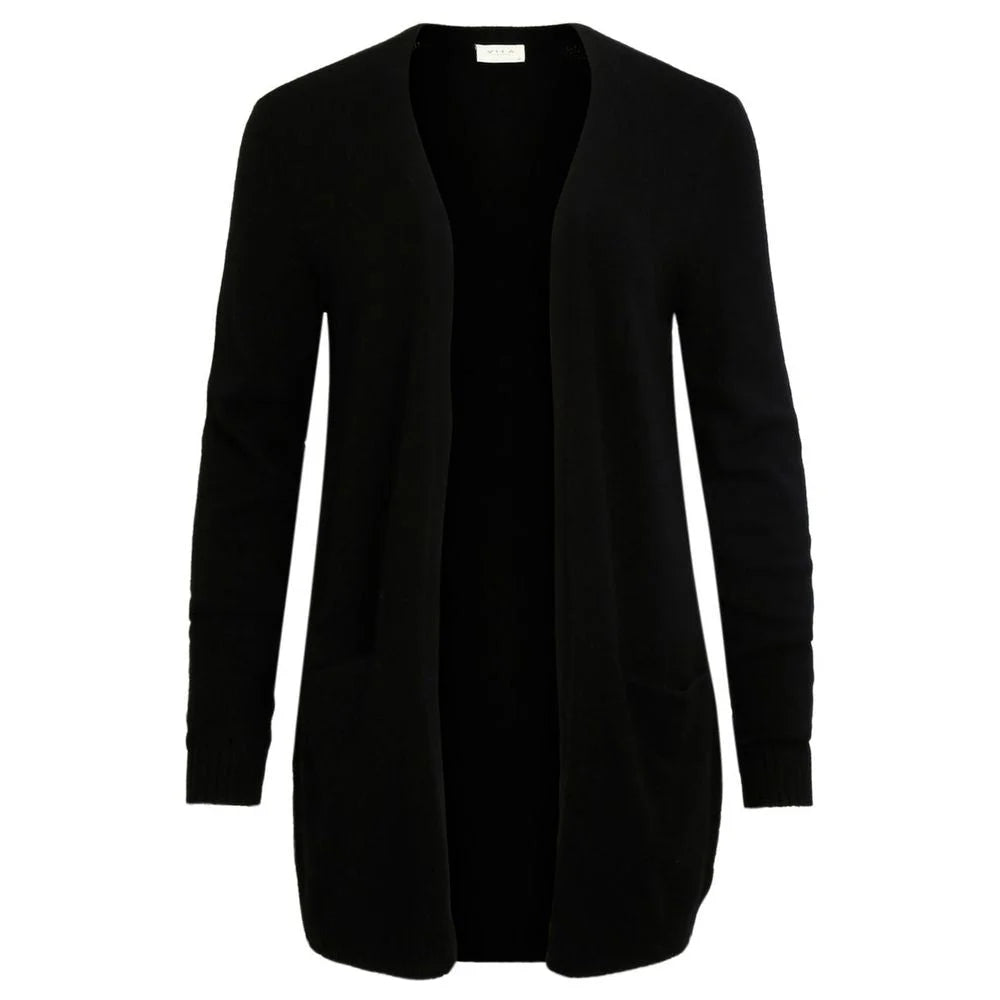 Vila Clothes Black Viscose Cardigan - IT40|S