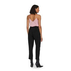 Vila Clothes Black Viscose Cropped Pant - IT36|XXS