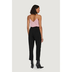 Vila Clothes Black Viscose Cropped Pant - IT36|XXS