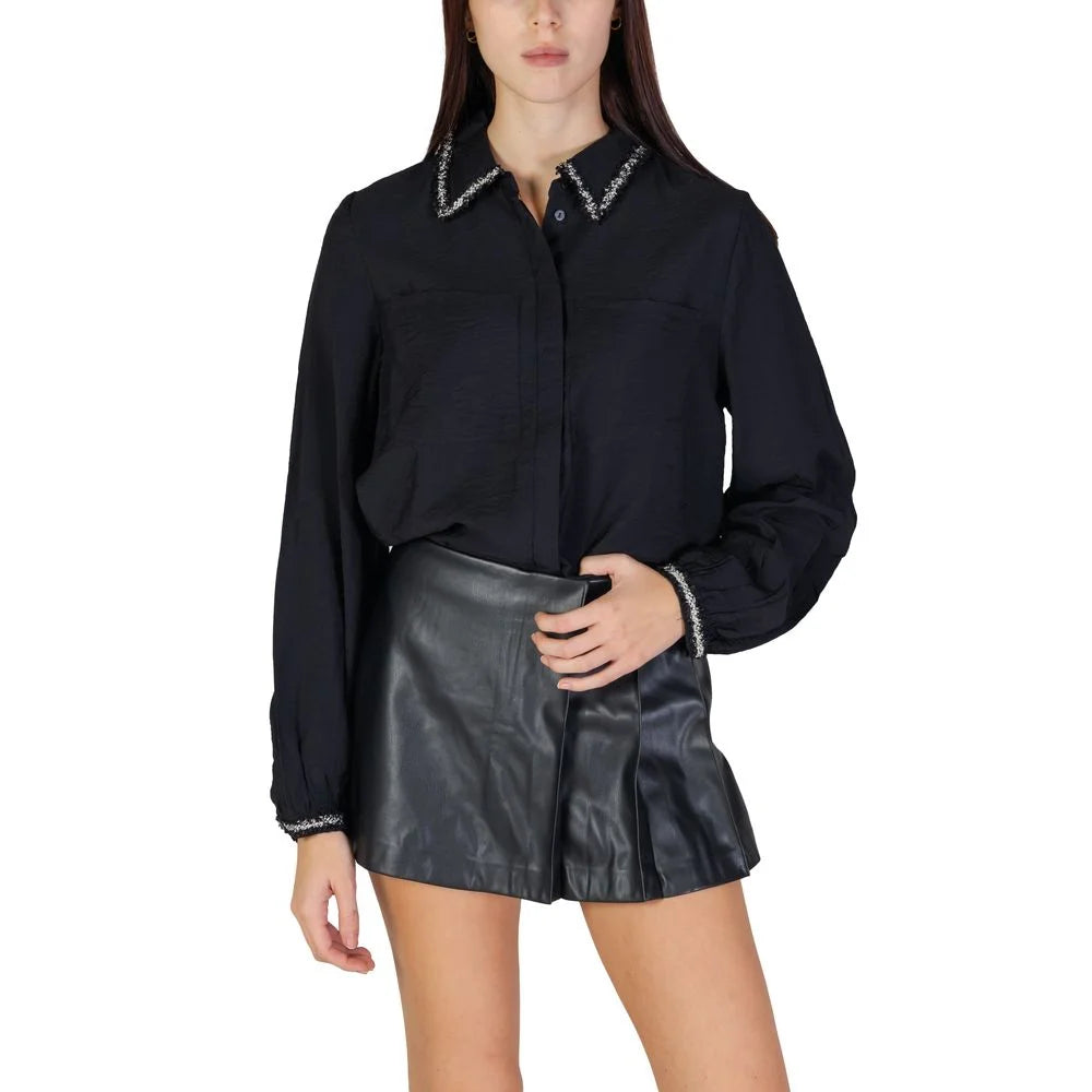 Vila Clothes Black Viscose Shirt - 34 | XXS