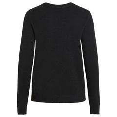 Vila Clothes Black Viscose Sweater
