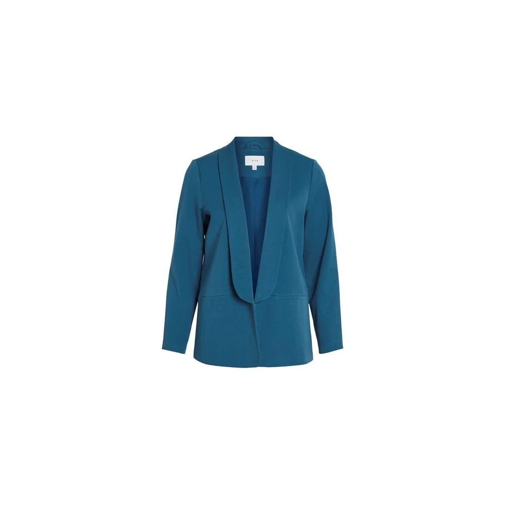 Vila Clothes Blue Polyester Blazer - IT38|XS