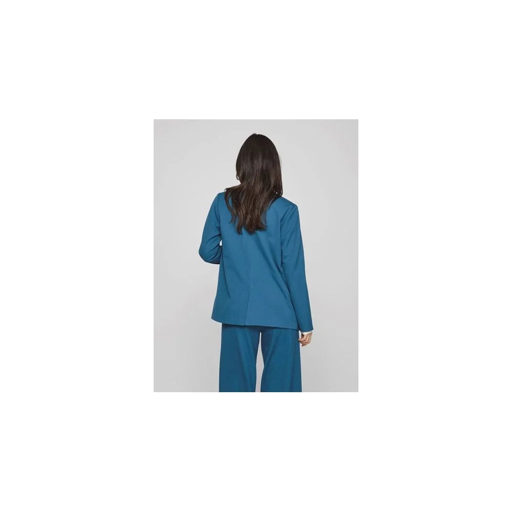 Vila Clothes Blue Polyester Blazer - IT38|XS